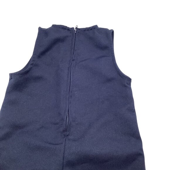 Beverly Hills Polo Club Girls Navy Uniform Dress W/ Belted Waist & Pockets Sz 4 - Picture 5 of 6